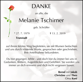 Anzeige von Melanie Tschirner von MGO