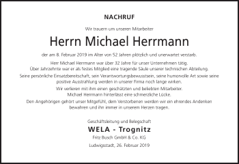 Anzeige von Michael Herrmann von MGO