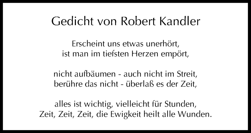  Traueranzeige für Robert Kandler vom 05.02.2019 aus MGO