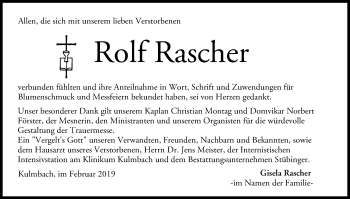 Anzeige von Rolf Rascher von MGO