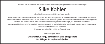 Anzeige von Silke Kohler von MGO