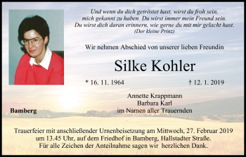 Anzeige von Silke Kohler von MGO