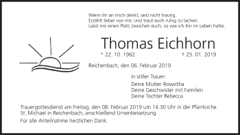 Anzeige von Thomas Eichhorn von MGO