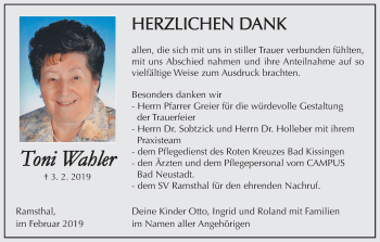 Anzeige von Toni Wahler von MGO