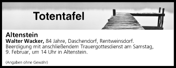 Anzeige von Totentafel vom 09.02.2019 von MGO