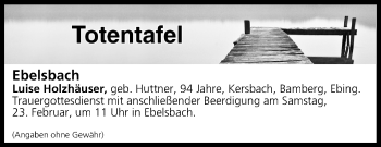 Anzeige von Totentafel vom 22.02.2019 von MGO