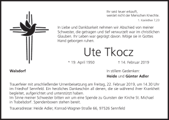 Anzeige von Ute Tkocz von MGO