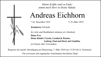 Anzeige von Andreas Eichhorn von MGO
