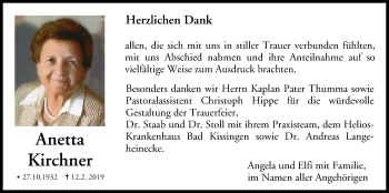 Anzeige von Anetta Kirchner von MGO