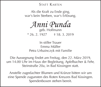 Anzeige von Anni Punda von MGO