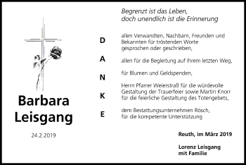Anzeige von Barbara Leisgang von MGO