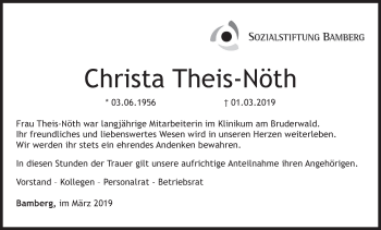 Anzeige von Christa Theis-Nöth von MGO