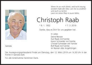 Anzeige von Christoph Raab von MGO