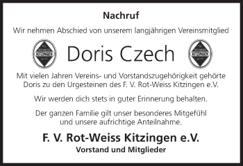 Anzeige von Doris Czech von MGO