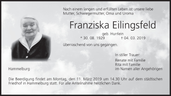 Anzeige von Franziska Eilingsfeld von MGO