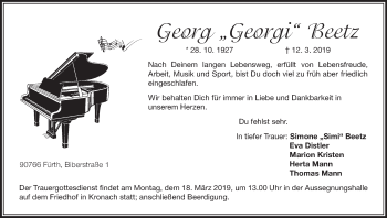 Anzeige von Georg Beetz von MGO