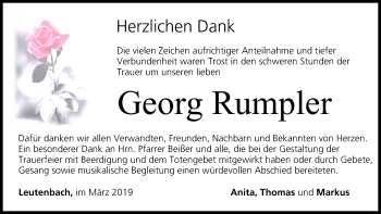 Anzeige von Georg Rumpler von MGO