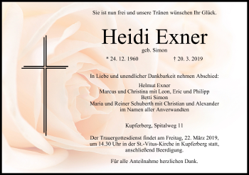 Anzeige von Heidi Exner von MGO