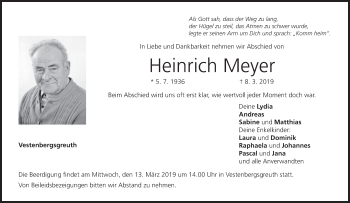 Anzeige von Heinrich Meyer von MGO