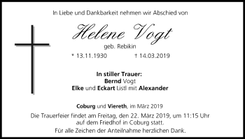 Anzeige von Helene Vogt von MGO