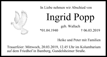 Anzeige von Ingrid Popp von MGO