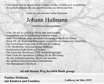 Anzeige von Johann Hofmann von MGO