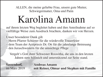 Anzeige von Karolina Amann von MGO