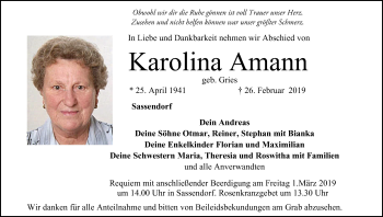 Anzeige von Karolina Amann von MGO