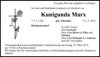 Anzeige von Kunigunda Marx von MGO