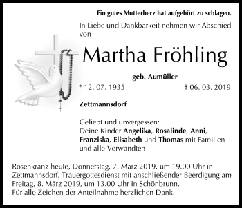 Anzeige von Martha Fröhling von MGO