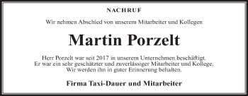 Anzeige von Martin Porzelt von MGO
