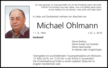 Anzeige von Michael Ohlmann von MGO
