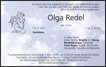 Anzeige von Olga Redel von MGO