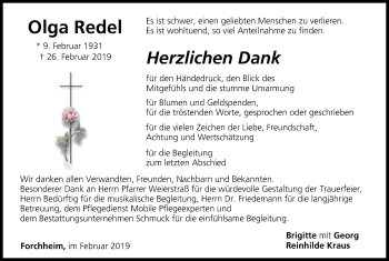 Anzeige von Olga Redel von MGO