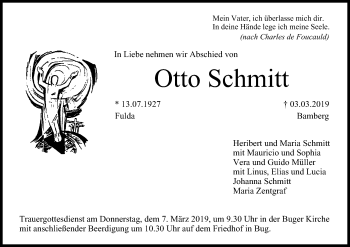 Anzeige von Otto Schmitt von MGO