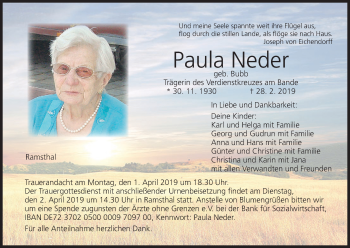 Anzeige von Paula Neder von MGO