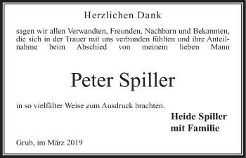 Anzeige von Peter Spiller von MGO