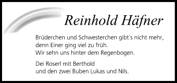 Anzeige von Reinhold Häfner  von MGO