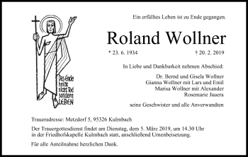 Anzeige von Roland Wollner von MGO