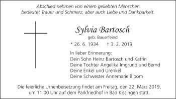 Anzeige von Sylvia Bartosch von MGO