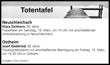 Anzeige von Totentafel vom 14.03.2019 von MGO