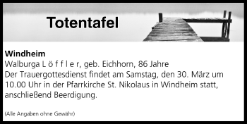 Anzeige von Totentafel vom 30.03.2019 von MGO
