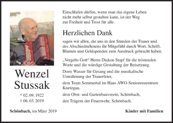 Anzeige von Wenzel Stussak von MGO