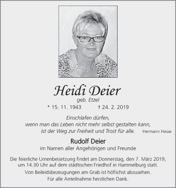 Anzeige von feidi Deier von MGO