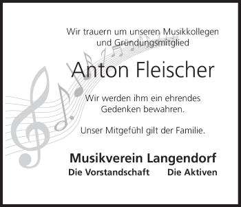 Anzeige von Anton Fleischer von MGO