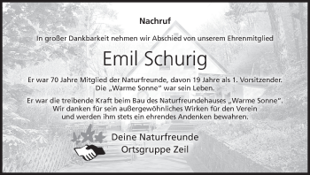 Anzeige von Emil Schurig von MGO