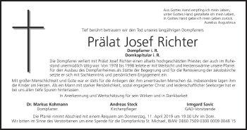 Anzeige von Josef Richter von MGO
