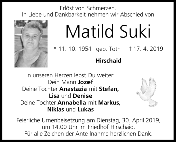 Anzeige von Matild Suki von MGO