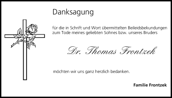 Anzeige von Thomas Frontzek von MGO