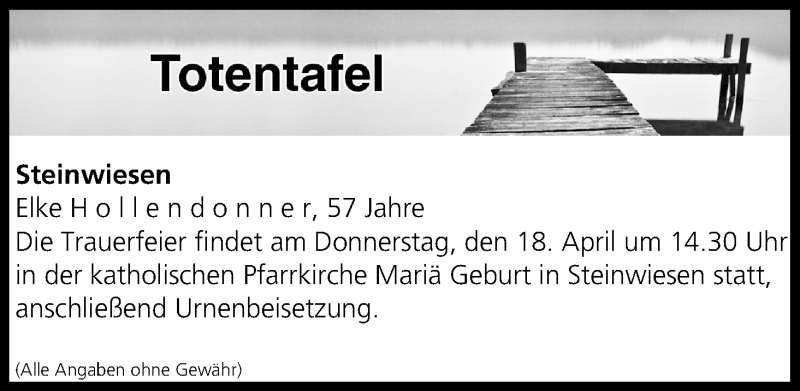  Traueranzeige für Totentafel vom 17.04.2019 vom 17.04.2019 aus MGO